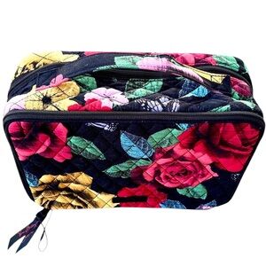 Vera Bradley HAVANA ROSE Large Blush & Brush Makeup Case